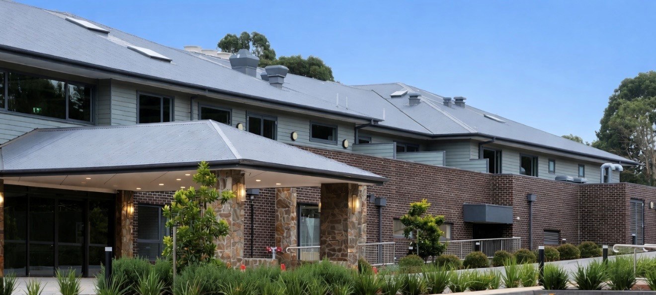 Wallan Community Aged Care’s welcoming entrance and landscaped gardens